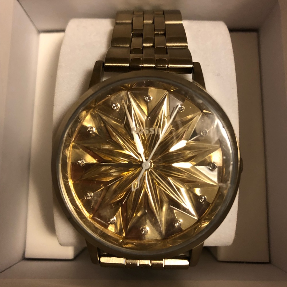 Rare Gold Fossil Watch